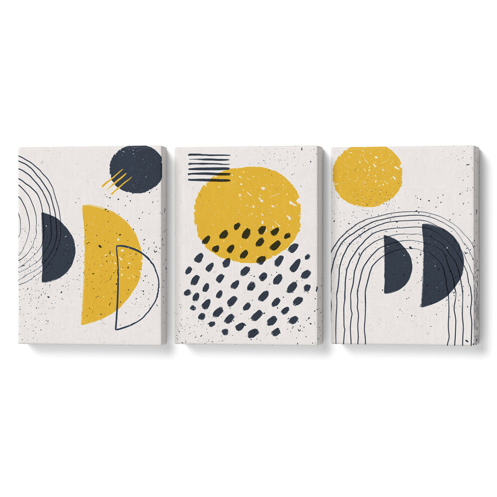 (Extra Large 40 x 80 Inches) Yellow And Black Abstract-image-OPC-PGJHPT9-NEW