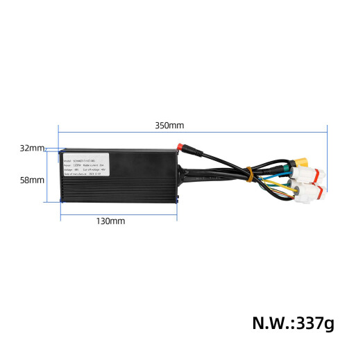 48V 1200W display+controller with dual brake +cable set for Cecotec Bongo Z scooter (Conector XT90) 1