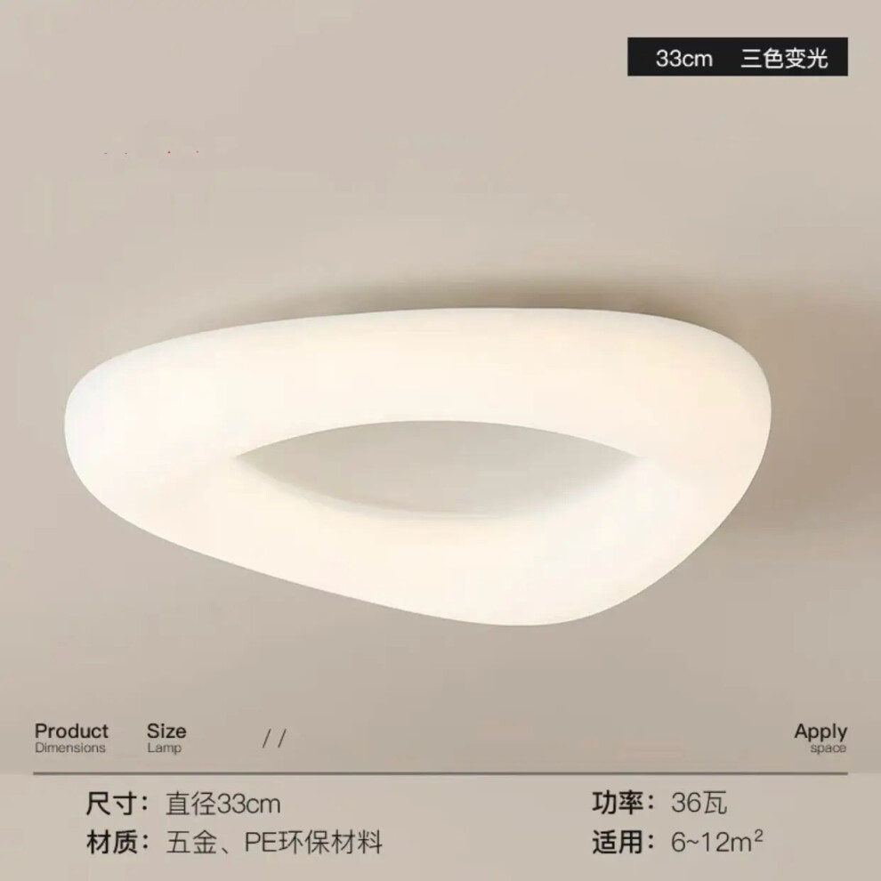 (dia 33cm, Remote dimming) Modern Minimalist Ceiling Lamp Bedroom Led chandelier Acrylic White Cloud Pendant lamp Nordic Dining Room Study Lighting Fi-image-OPC-PGJHQ8P-NEW