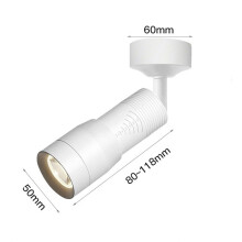 (white ceiling light, 12W 4000K) Adjustable 5 6 8 10 Narrow Beam Angle Black White LED Focus Ceiling Spotlights, 3W 7W 12W Zoomable Track Lights with Zooming