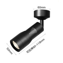(black ceiling light, 12W 4000K) Adjustable 5 6 8 10 Narrow Beam Angle Black White LED Focus Ceiling Spotlights, 3W 7W 12W Zoomable Track Lights with Zooming