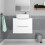 NES Home Nes Home 600mm Wall Hung White Vanity, Worktop & Square Rounded Corner Basin 2