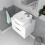 NES Home Nes Home 600mm Wall Hung White Vanity, Worktop & Square Rounded Corner Basin 4