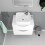 NES Home Nes Home 600mm Wall Hung White Vanity, Worktop & Square Rounded Corner Basin 3