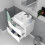 NES Home Nes Home 600mm Wall Hung White Vanity, Worktop & Square Rounded Corner Basin 5