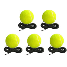(5pcs)Balle de tennis portable avec corde pour l'entraînement d'une seule personne - Remplacement léger pour les entraîneurs de tennis