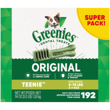 Greenies Original Teenie Natural Dental Care Dog Treats 54 oz. Pack (192 Treats)
