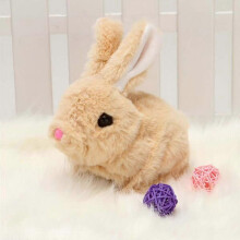 (Jaune)Jouet lapin interactif éducatif Les lapins peuvent marcher et parler, Jouet lapin en peluche de Pâques