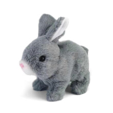(Gris)Jouet lapin interactif éducatif Les lapins peuvent marcher et parler, Jouet lapin en peluche de Pâques