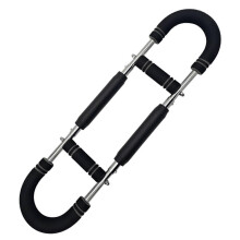 Exerciseur de bras Twister (gris) - Barre d'entraÃnement à ressort rÃglable pour renforcer avant-bras, triceps et poitrine