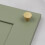 Round Brass Cabinet Knob Gold Circular Disc Pull 25mm 1
