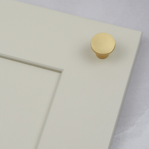 Round Brass Cabinet Knob Gold Circular Disc Pull 25mm 2