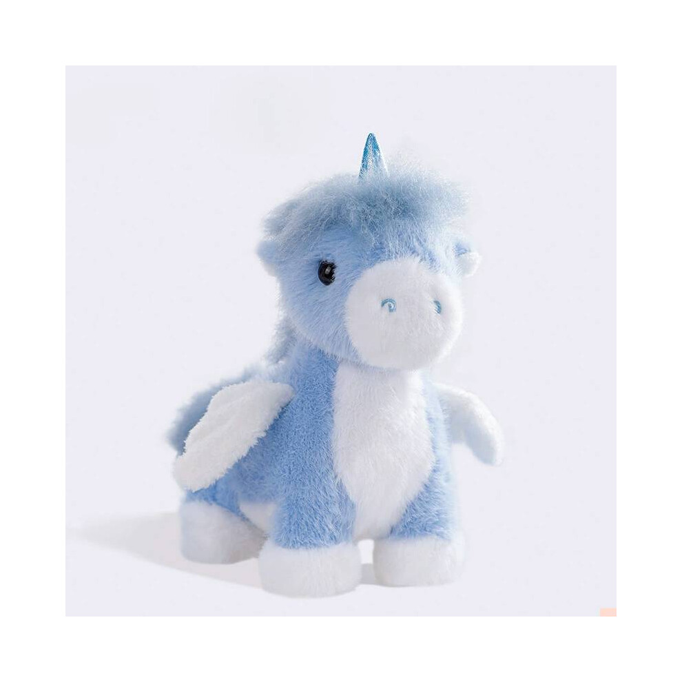 (Blue, 28cm) Pegasus Unicorn Wings Plush Toy Stuffed Plush Doll Gift Pp Ornaments Cotton