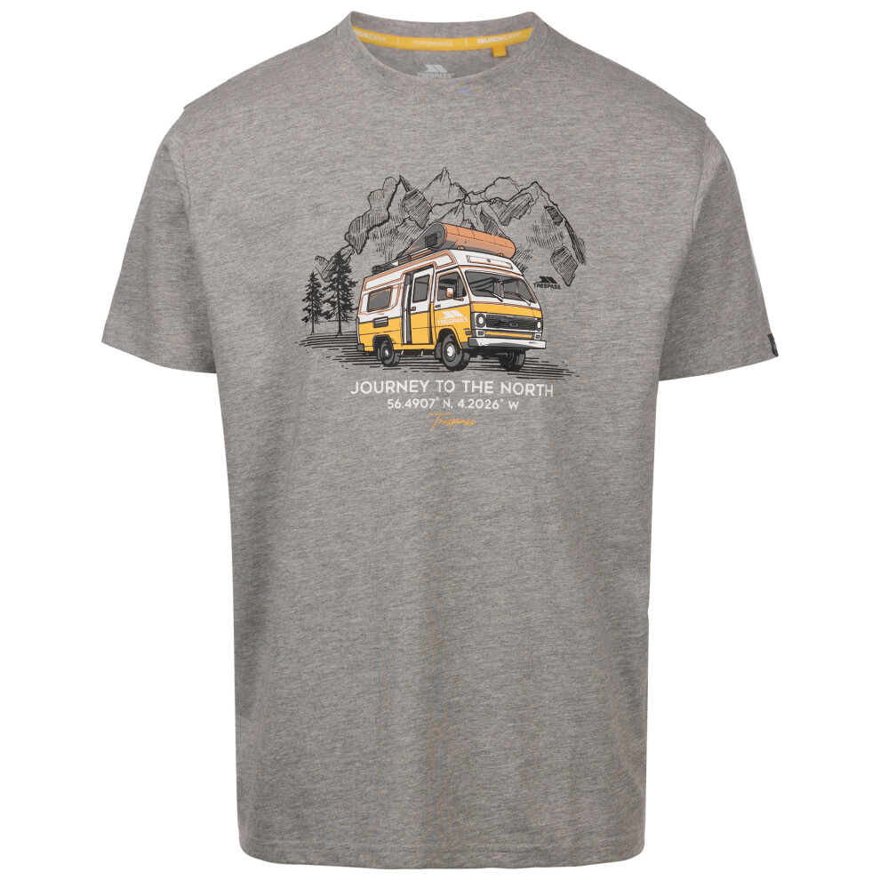 (M, Grey Marl) Trespass Mens Short Sleeve T-Shirt TP75 Tokso