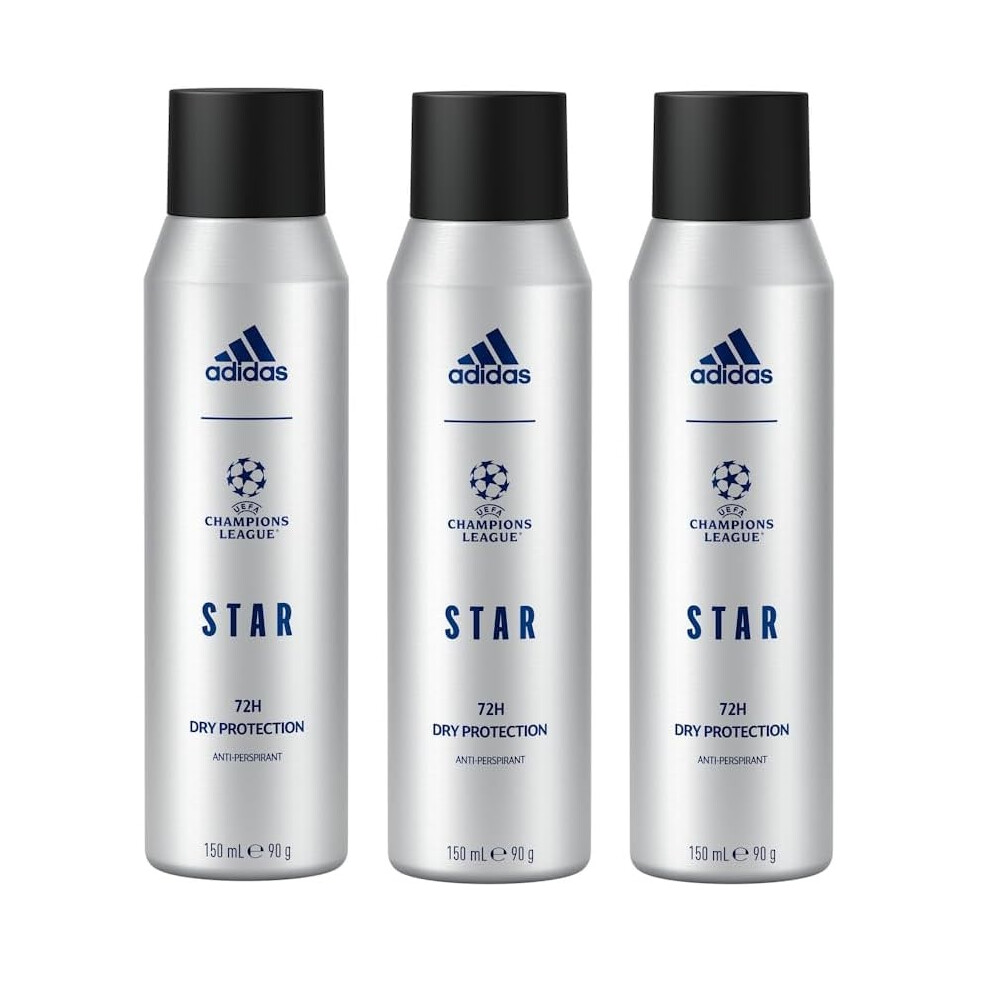 Adidas 3 X Uefa 72H Anti Perspirant Body Spray 150Ml - Champions League