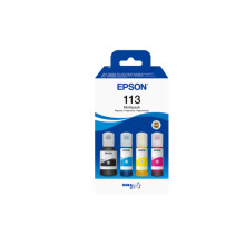 Multipack de 4 Bouteilles d'encre - EPSON - EcoTank 113 - Noir - Jaune - Cyan - Magenta