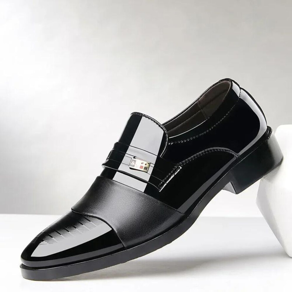 (black, 39) Leather Shoes For Men Wedding Formal Oxfords Business Casual Office Work Shoes For Men Classic Luxury Pointy Men's Dress Shoes