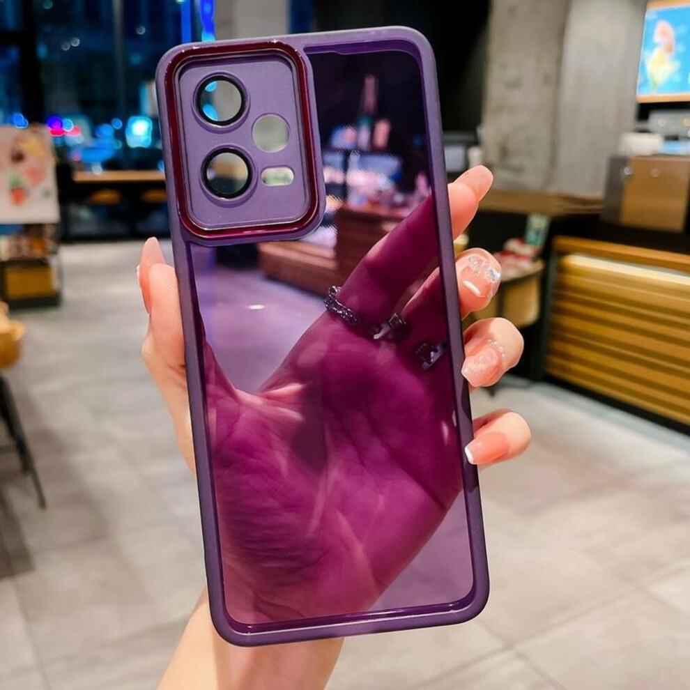 (purple, Samsung A25 5G) Color Clear Lens Protect Case For Samsung S25 S24 FE S23 A16 A55 iPhone 16 Pro Max 15 14 13 12 11 Xiaomi 13T Redmi Note 12 Shockproof Slim Phone Cover