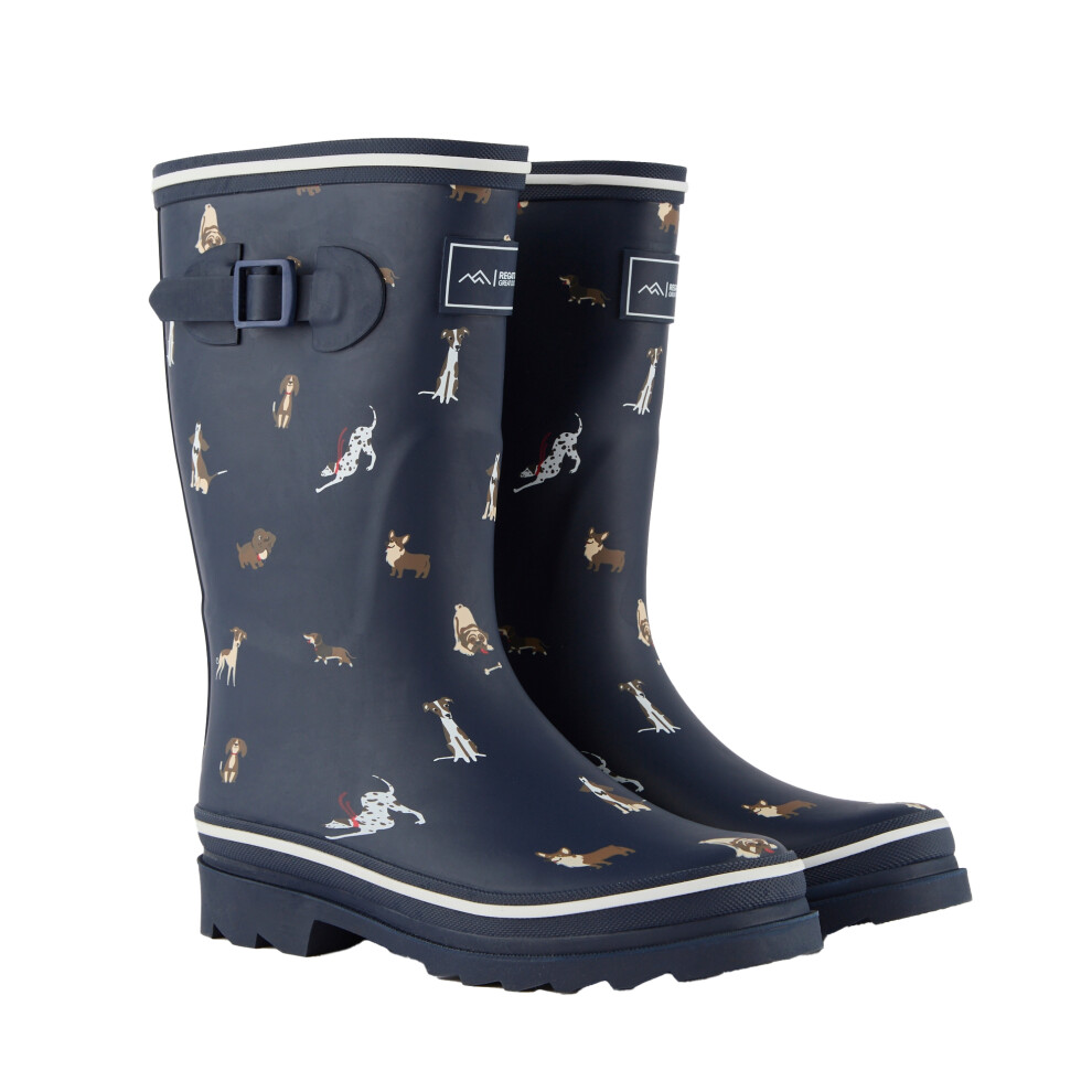 (6 UK, Navy) Regatta Womens/Ladies Amelia Dogs Wellington Boots