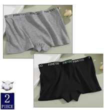 (Set 3, 2pcs) 2pcs Womens Cotton Panties Female Boxer Low Waist Sport Underwear