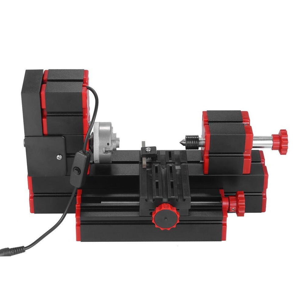 (US Plug) Mini Lathe 9 in 1 DIY Multi-functional Motorized Transformer Multipurpose Machine Jigsaw Sander