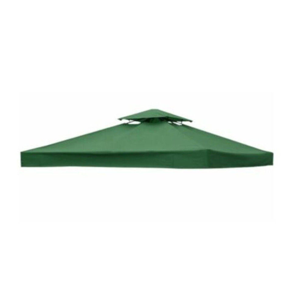 (green, Dual Layer) 300x300cm Grill Gazebo Replacement Canopy Roof Waterproof Oxford Cloth Double Tiered Bbq Gazebo