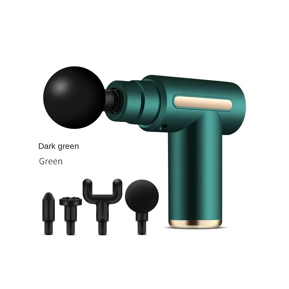 Closkye (Green Lcd Model) Fascial Machine Muscle Relaxation Usb Mini Massage Gun Vibration Gun Massage Fitness Equipment Neck Grasping Fascia Gun