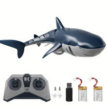 (Shark) Remote Control Shark Toy 1:18 Scale | with Lights and Water Spray, USB Rechargeable | Ideal for Lake, Bathroom, Pool Play