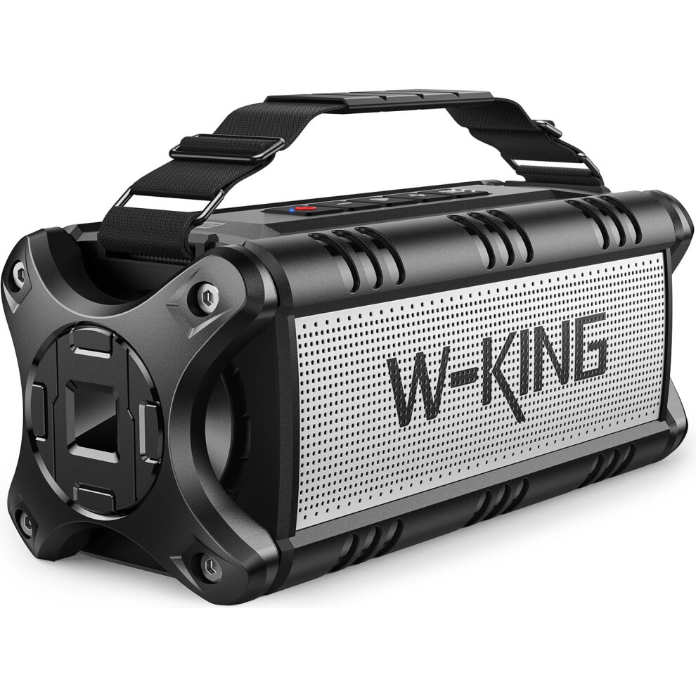 (Black) Bluetooth Speaker, 90W Peak Speakers Wireless Bluetooth, 50W Deep Bass,Ipx6 Waterproof, Loud Portable Outdoor Speaker, 40H/Stereo Pairing/Powe Black