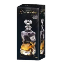 (Twist Whisky Bottle) 720ml Clear Crumpled Paper Whisky Wine Bottle Japanese Art Twist Glassware Crystal Wine Set