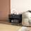 Homcom HOMCOM Small Table With Drawer, Open Compartment and Handle, Black 9