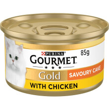 Gourmet Gold Tinned Cat Food Savoury Cake Chicken 85g, Pack of 12