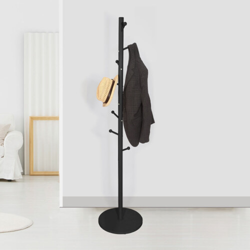 URBN Living (Black) Coat Rack Tree Branch Hanger Stand Hooks MDF Base