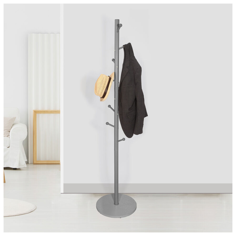 (Grey) Coat Rack Tree Branch Hanger Stand Hooks MDF Base-image-OPC-PGJK9WZ-NEW