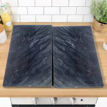 (Slate) 2 Pcs Universal Glass Cutting Chopping Boards
