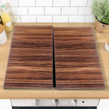 (Wood Effect) 2 Pcs Universal Glass Cutting Chopping Boards