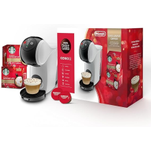 Dolce Gusto De'Longhi EDG226.W Genio S Pod Coffee Machine, Toffee Nut Latte Bundle, 0.8L removable water tank