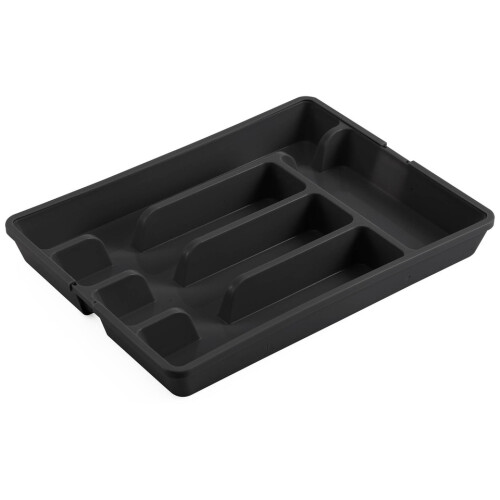 URBN-CHEF (Black) 7-Section Extendable Cutlery Kitchen Organiser 2