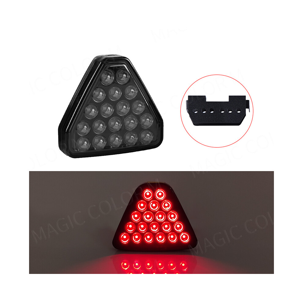 ( Case Lamp) For F1 Style Motorcycle Car Pilot Lights Triangle Rear Brake Lamp Warning Black/Red 9369862566286
