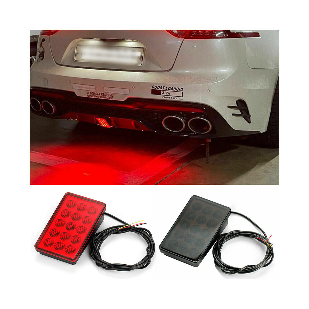 () Car Led 3Rd Brake F1 Style 15 Led Rear 3Rd Third Strobe Flashing Red/Light 9369862567429