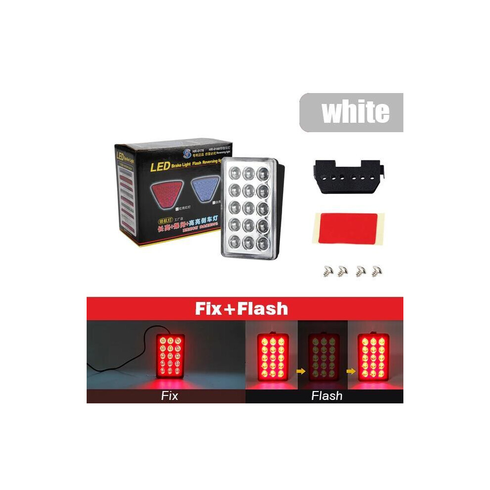 ( Fix Flash) 12V F1 Style Led Brake Pilot Led Rear 3Rd Third Strobe Flashing White/Light 9369862568228