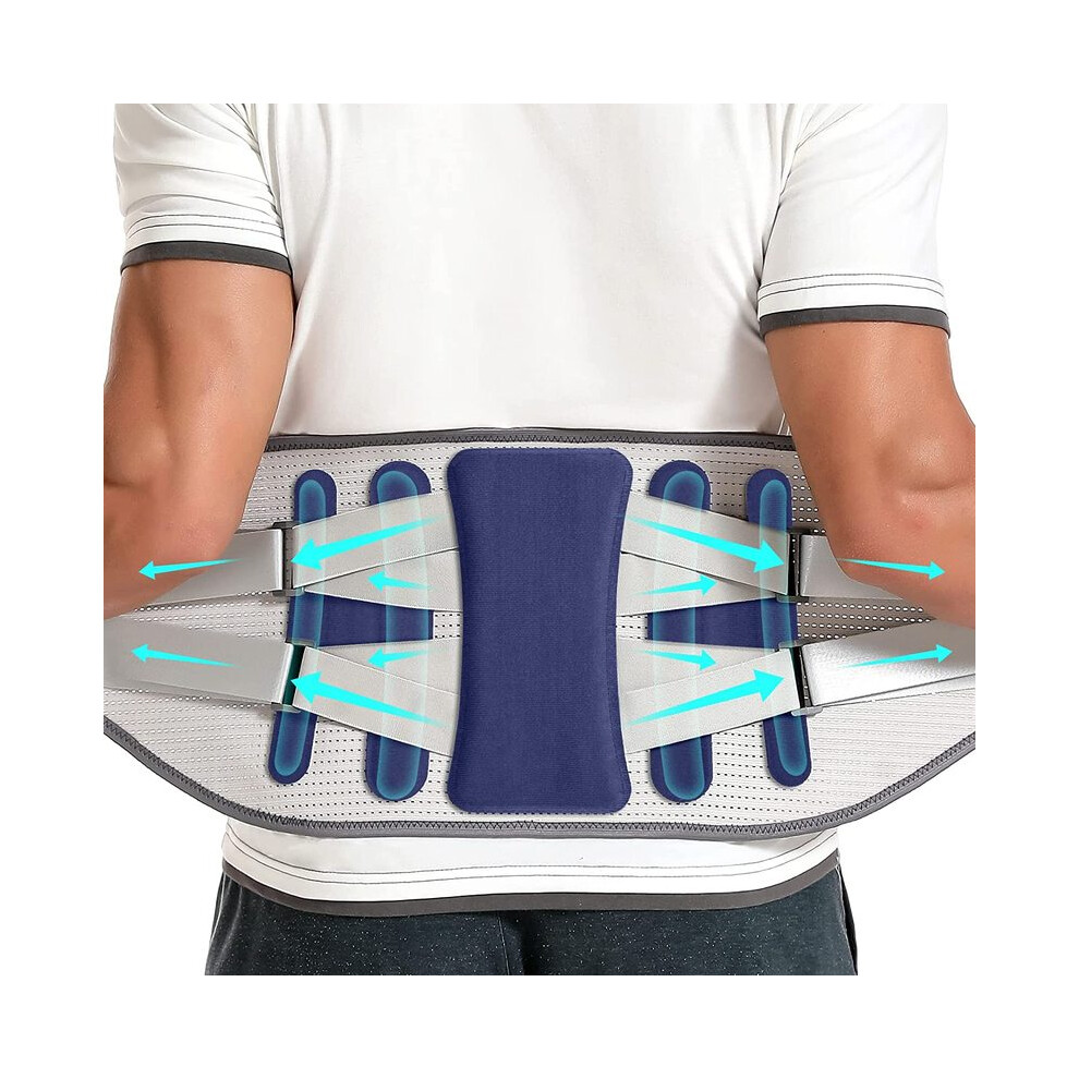 Maxpower Blue (Xxl, ) Lumbar Support Belt Disc Herniation Orthopedic Strain Pain Relief Corset