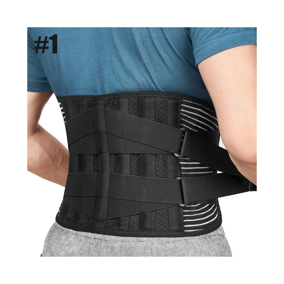 Maxpower Black (Xl, Type 1 - ) Back Brace Lower Back Pain Relief With Removable Lumbar Pad - Unisex