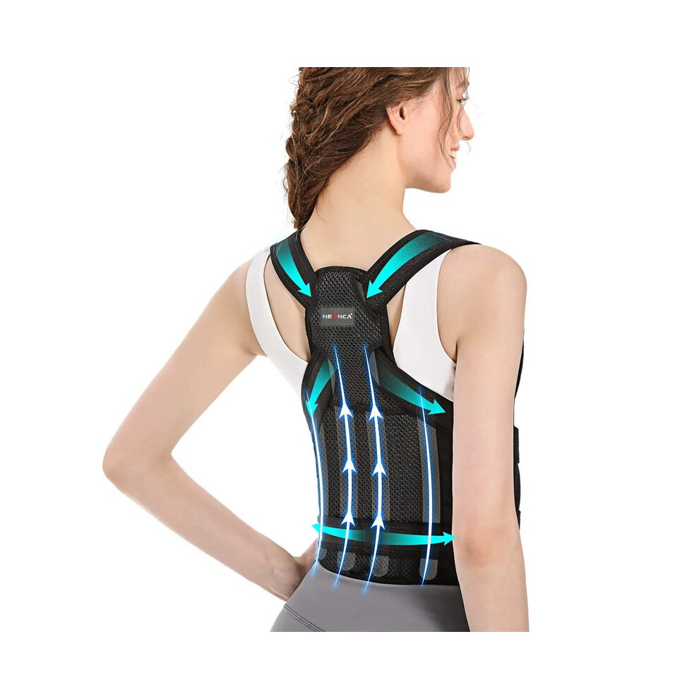 Maxpower Black (S, ) Back Brace Posture Corrector For Women Men Back Straightener Correction