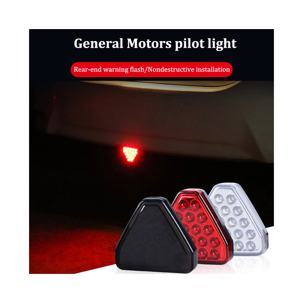 (Steady On And Flash, Surface) Flash F1 Triangle Style Car Pilot Stop Safety Lights Sporty Rear Black/Light 9369862566194