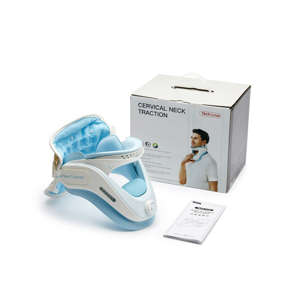 Maxpower Blue (Blue) Neck Traction Device Inflatable Cervical Vertebra Tractor Support Stretcher