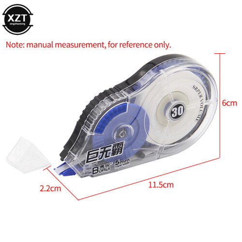(Blue) 30M Roller Big Capacity White Out Correction Tape Student Error Tape Pen 2