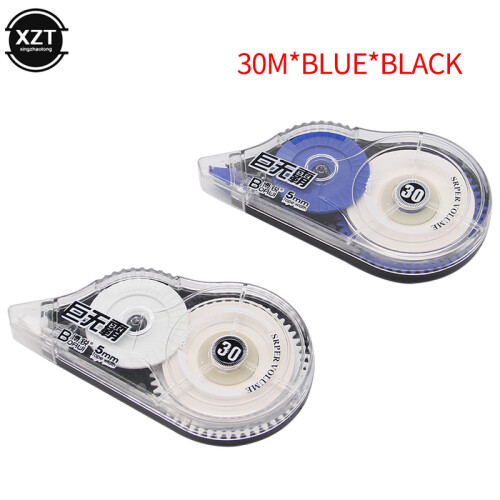 (Blue) 30M Roller Big Capacity White Out Correction Tape Student Error Tape Pen 1