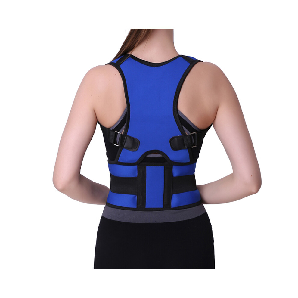 Maxpower (Xxl, Blue) Adjustable Posture Corrector Breathable Back Support Brace Vest For Women