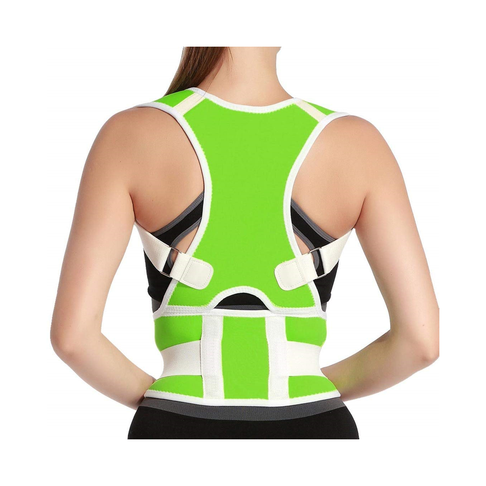 Maxpower (Xxl, Green) Adjustable Posture Corrector Breathable Back Support Brace Vest For Women